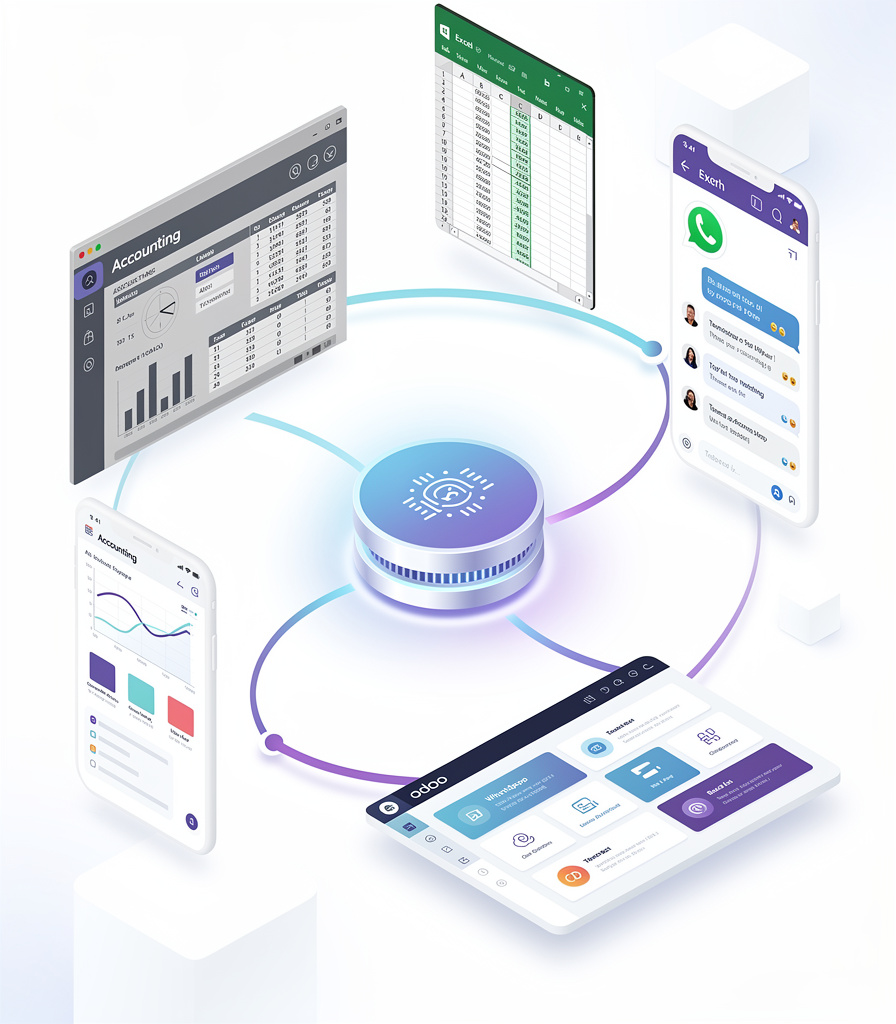 Il fait le <strong>lien entre vos logiciels</strong>